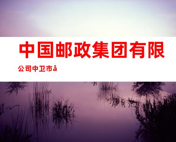 中国邮政集团有限公司中卫市分公司