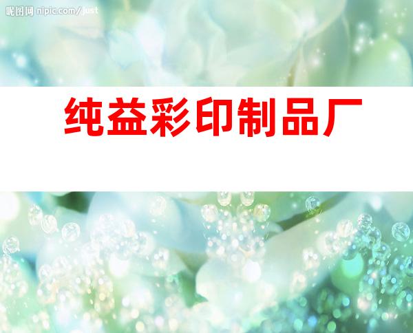 纯益彩印制品厂