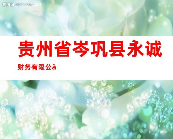 贵州省岑巩县永诚财务有限公司
