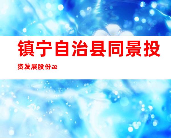 镇宁自治县同景投资发展股份有限公司